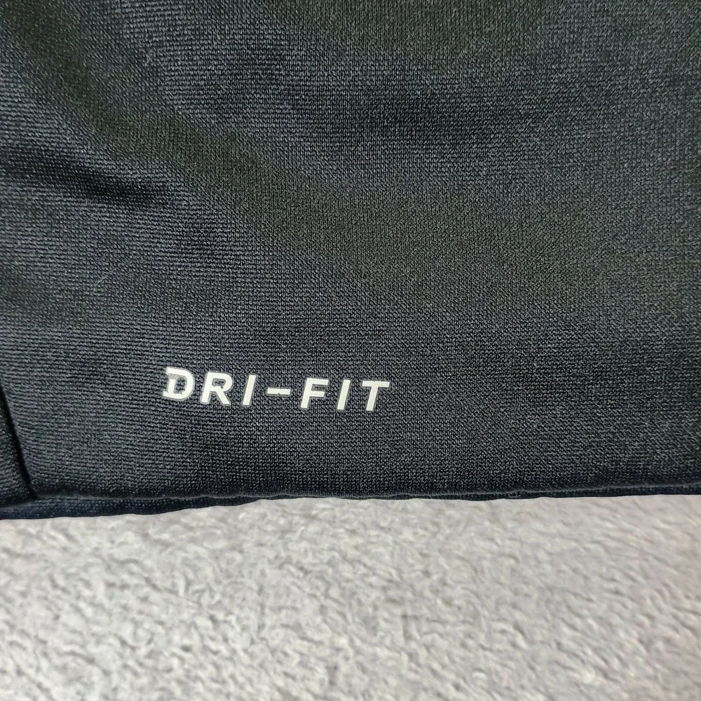 Nike Kids Dri-FIT Hoodie Grey Black Orange Size 5 Graphic Pullover